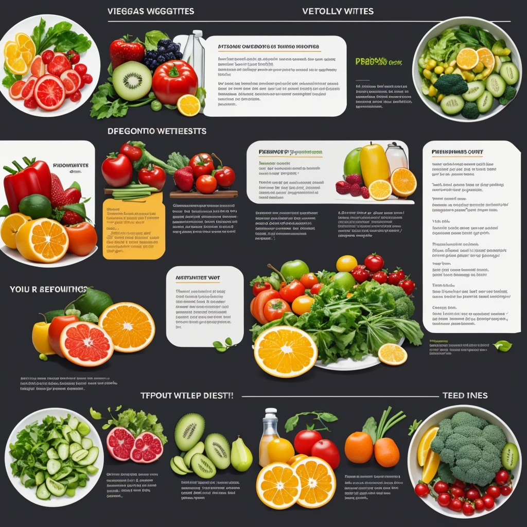 Description: An infographic showing tips for maintaining a healthy diet, such as eating fruits and vegetables, drinking water, and avoiding processed foods. Objective: To educate and engage users with visually appealing and informative content.