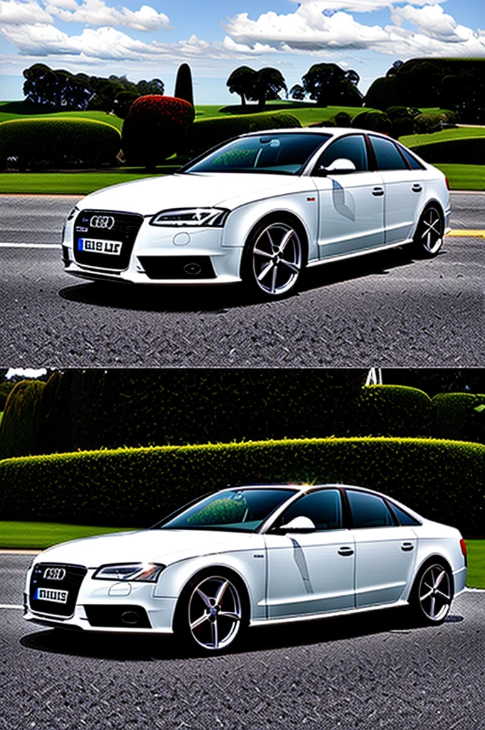 white Audi S4 c4
