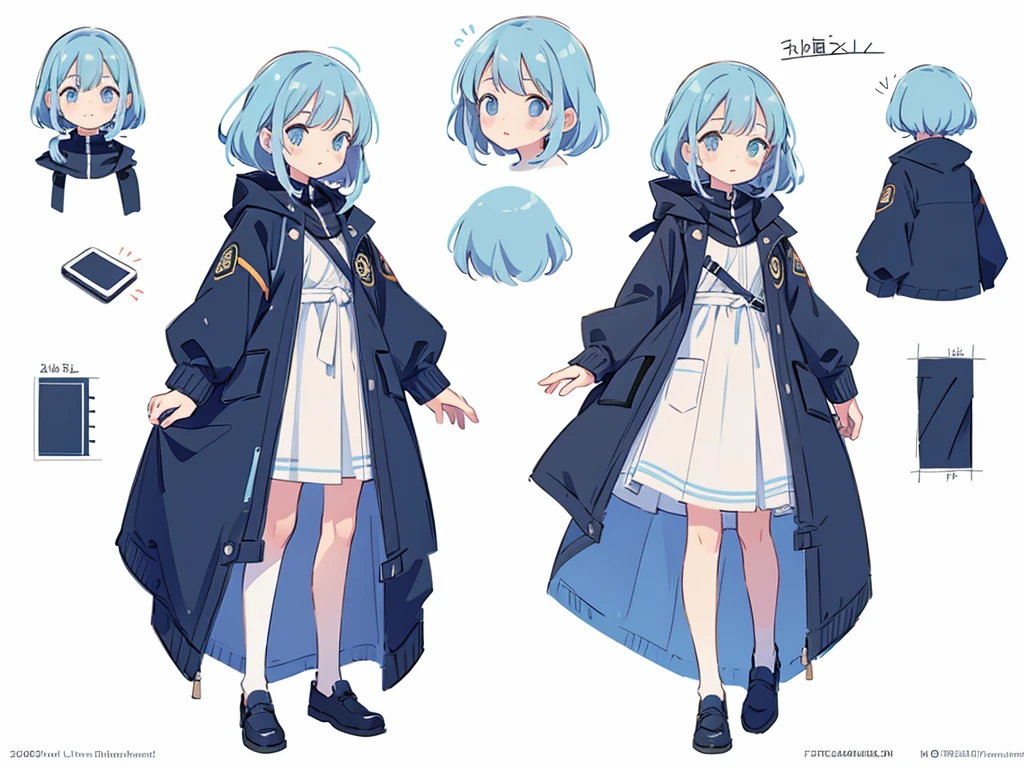 reference art, 1girl, full body, white background, concept art