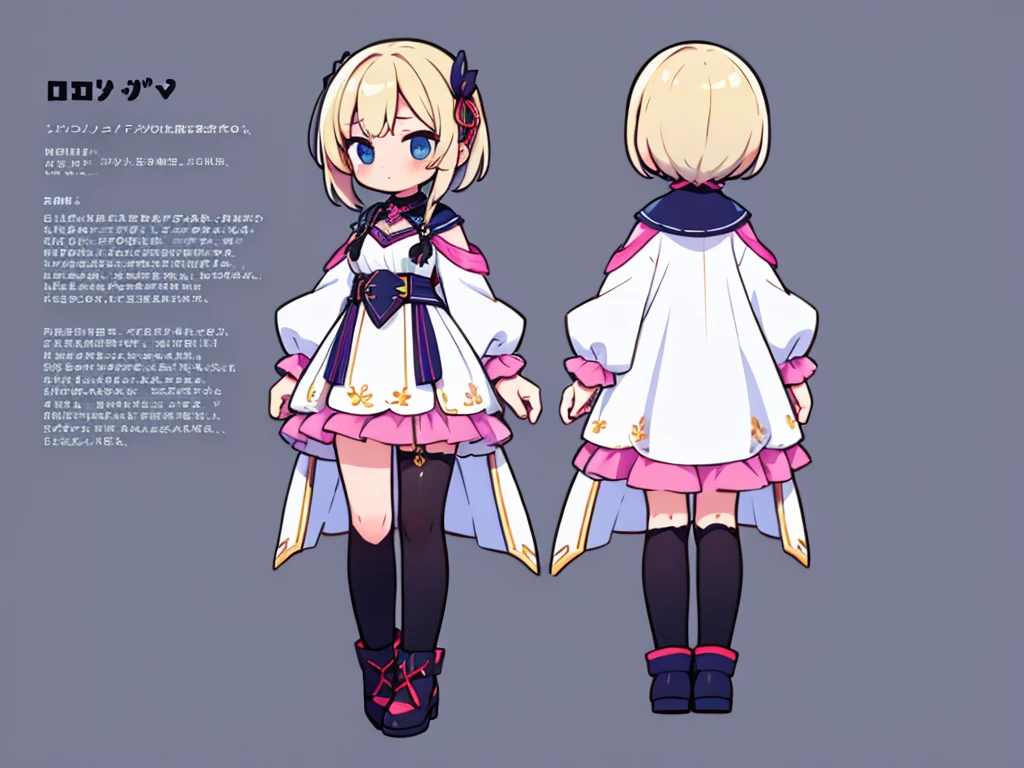 reference art, 1girl, full body, white background, concept art