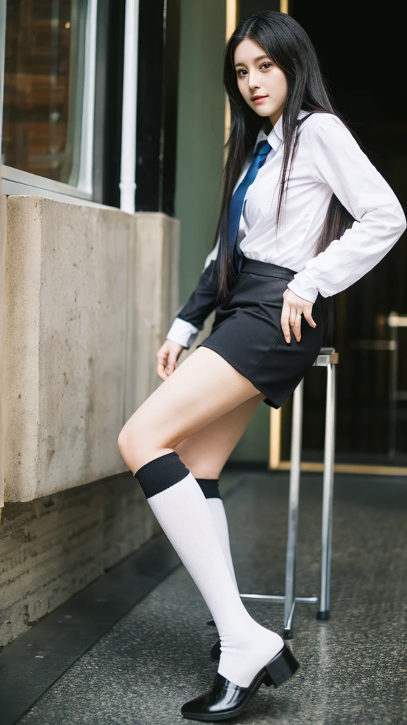 knee high stocking-shaped legs