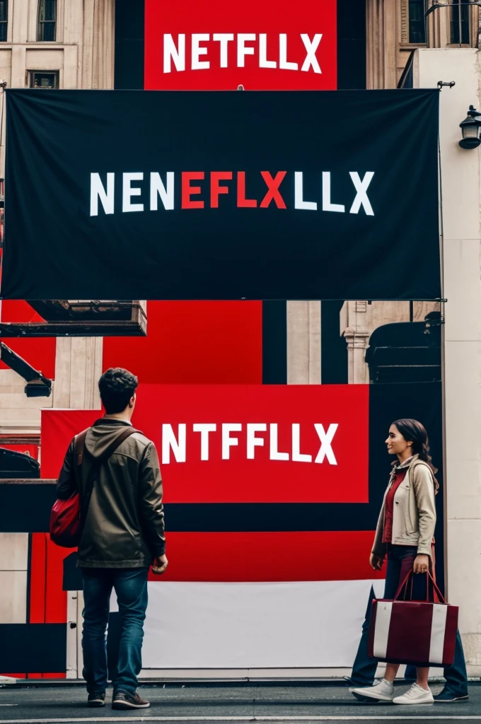 A creative banner to sell Netflix 