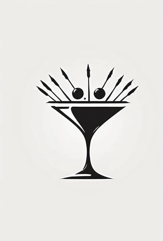 stylish dining bar logo
In the glass,
Darts arrows, billiard balls,
a stylish logo that looks like it's in a glass of alcohol
Pretty cool
chic and modern design
The background is white