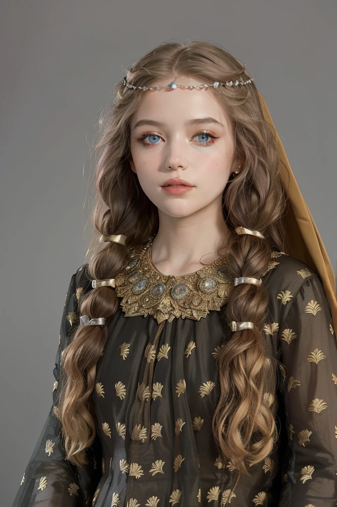 (masterpiece, top quality, best quality, official art, beautiful and aesthetic:1.2), (1girl:1.3), wavy long hair, light purple hair, extremely detailed, portrait, looking at viewer, solo, (full body:0.6), detailed background, close up, blue eyes, (cold arctic winter theme:1.1), fortune teller, charlatan, smirk, mysterious, sitting at table, colorful shoulderless loose gypsy fortune teller clothes, chalice, tarot cards, crystal ball, medieval (tent interior:1.1) background, tent curtains in background, dark mysterious lighting, shadows, magical atmosphere, starry night,, dutch angle