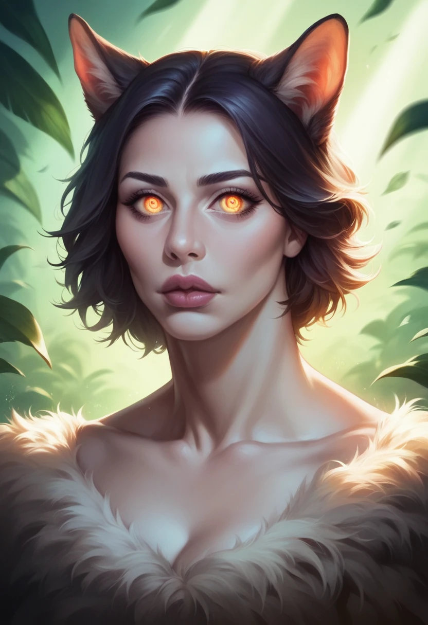 a sexy woman in a wolf costume, no clothes, pouncing on a man, extremely detailed, hyper realistic, 8k, masterpiece, dramatic lighting, cinematic composition, intense passionate expression, beautiful detailed eyes, beautiful detailed lips, intricate fur textures, dramatic chiaroscuro, vivid colors, lush environment, photorealistic, studio lighting