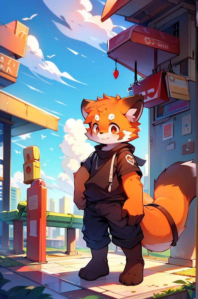 From the Red Panda Man，Cityscape，Stand on your feet，