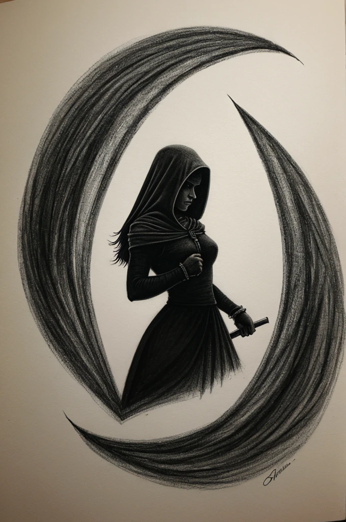 r letter denoting darkness in drawing