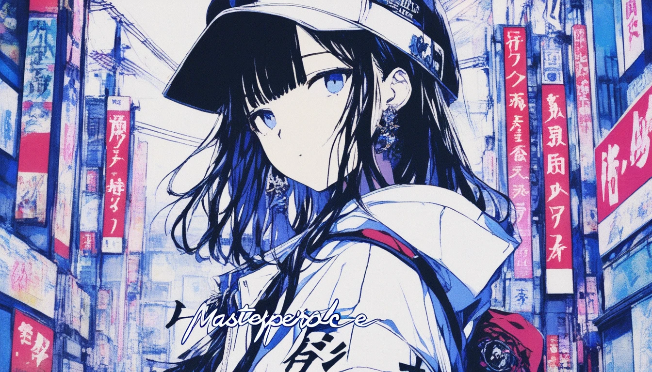 (masterpiece:1.2, Highest quality), (live-action, Intricate details),HIPHOP style.One Girl,Tokyo,