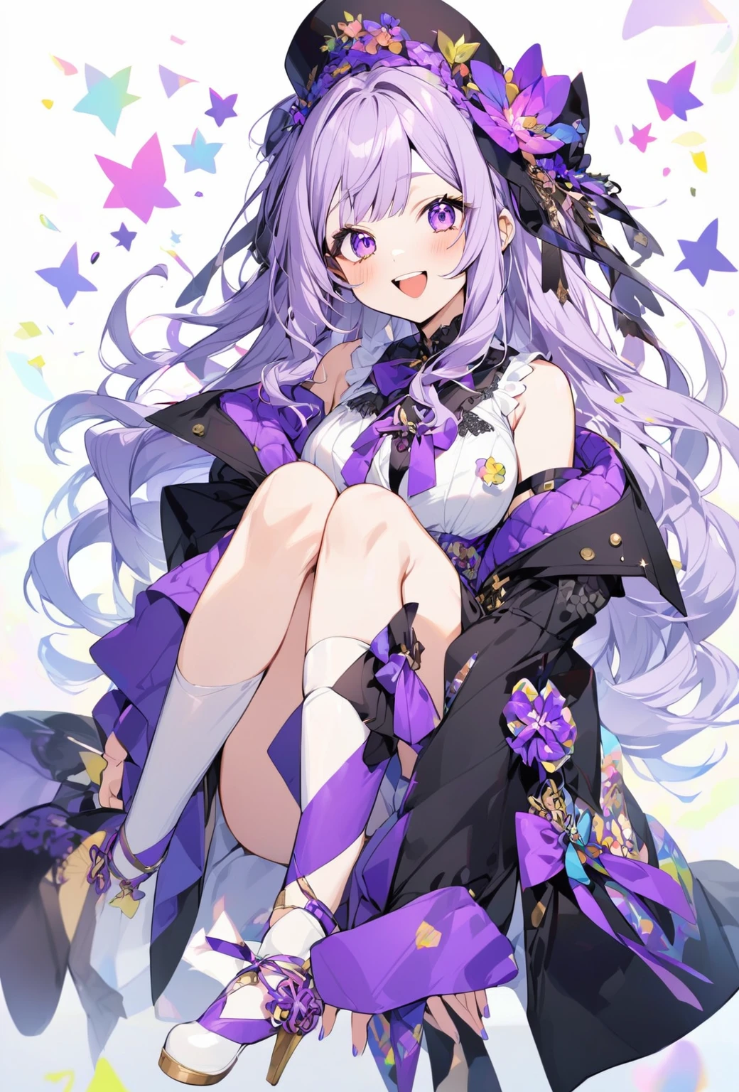 A woman with a lively personality,purple
