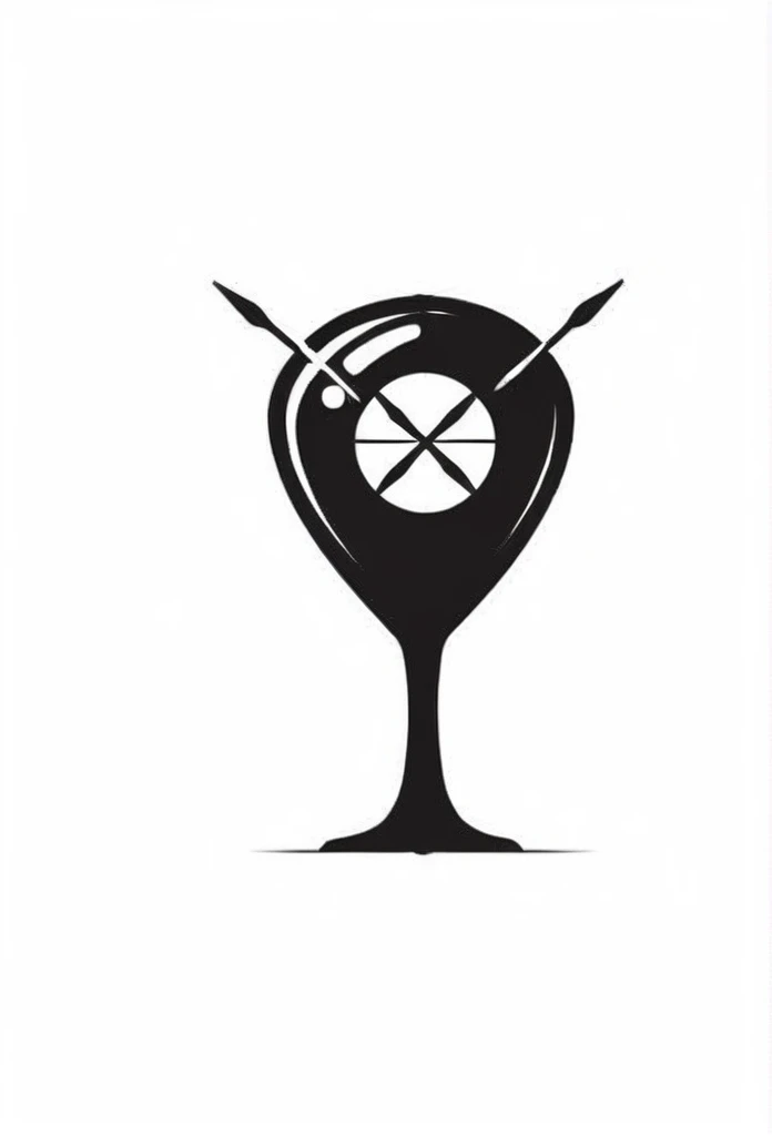 stylish dining bar logo
In the glass,
The darts arrow, the billiard ball,
a stylish glass-like logo
Pretty cool
chic and modern design
The background is white