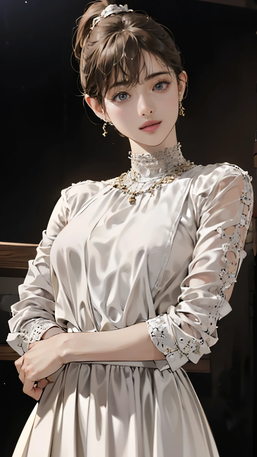 (8K、Raw photo、Highest quality、Masseter muscle area:1.2)、Ultra-detailed、Ultra-high resolution、(Realistic、Realistic photos:1.37)、Portrait、High-resolution RAW color photos、Professional photography、hVery detailed and beautiful、Very detailed、8K Picture Wallpaper、Amazingly detailed、Large file size、Official Art、HVery detailed CG Unity 8K wallpapers、hVery detailed beautiful girl、Very detailed顔、Very detailed目、Very detailed皮膚、Very detailed指、hVery detailed nose、Very detailed詳細な口、Perfect Anatomy、Detailed Background、Detailed clothing、1 girl、(20:1.2)、20th Generation、cute、Realistic bPetite、White skin、Glowing Skin、The body is slim、Black-haired、((short hair))、((ponytail))、(Blunt bangs: 1.2)、cute、Zola々right、cute faces、A vivid face、Delicate eyes、Source Order、((Party Venue))、((A woman in a modest white sweater))、((Black mini skirt))、(((Full nudity)))、((Backward shot))、((Full Body Shot))、((Both arms behind the head))、((A dreamy look))、((Attractive pose))、Earrings、necklace、Looking into the camera、Cowboy Shot、Positive、Standing posture、Contrapo、Dynamic Lighting、((Firm D-cup milk))、
