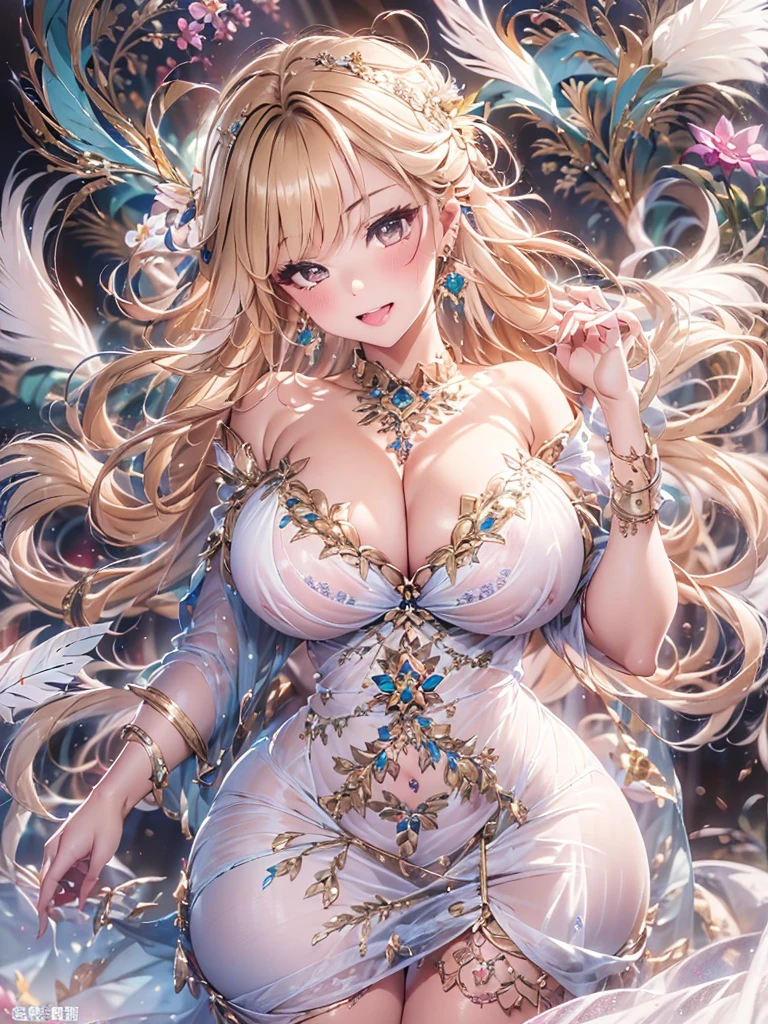 最高のmasterpiece、beautiful美しさ, 3D 2D, rich, blonde, stockings, High heels, poison、star、star、(Highly detailed CG Unity 8K wallpaper),(masterpiece), (最high quality), (Very detailedな), (Best Shadow), sharp eye liner, eye shadow, (((fine eye:1.1))), 超High resolution,Mature Woman、Sensual curves、Huge breasts、Thighs、bubble、お尻のmasterpiece,Very detailedな, full body shot, Mature Woman, beautiful Mature Woman, Nightgowns and underwear, Captivating smile, Thick lips, plump唇, blush, Looking at the audience, Provocative expression, beautiful髪型, Cleavage, plump、Curvy Hips、Attractive face、Sexy Lingerie、An inviting gaze、Expressing emotions、Gorgeous Accessories 、Big Breastsの女性, colored feather, Precious metal decoration, colored Flowers, particle, Light, (masterpiece, 最high quality, 最high quality, Official Art, beautiful and aesthetic:1.2), (1 Girl:1.3), Very detailed,(Fractal Art:1.1),(colorful:1.1)、(Flowers:1.3),Most detailed, (Dynamic pose), (Abstract background:1.3), (Shiny skin), (Many colors :1.4), (Earrings:1.4), (feather:1.4),masterpiece, 最high quality, Very detailedな, beautiful 、Mr.々Hair style,Gold headband,Ample breasts,beautiful butt,Greek clothing,Tulle covers the chest,Perfect balance, Detailed clothing,marble,cinematic Lighting, Film Grain, 8K, masterpiece, Very detailedな, High detail, high quality, High resolution,Openwork decoration,(((See-through dress)))、(((解剖学的に正しいbody))) , 最high quality, Very detailedな,Thighs, Big Breasts, Are standing, Cowboy Shot, blush, (((1 Girl))), (masterpiece:1.3), (High resolution), (8K), (Very detailed), Perfect Face, (((最high quality))), (Very detailedな), detailed face, (alone),beautiful目,(((Sexy pose)))、(((整ったBig Breasts)))、((beautiful 目))、luxury、(((超High resolution)))、(((Detailed Description)))、(((ぽっちゃりbody型)))、(((解剖学的構造に一致したbodyの部位)))、beautiful長いまつ毛、バランスのとれたbody型,2 feet、Perfect size for legs and arms、Fishnet tights、glamorous、(((Clear white and black 目)))、lipstick、(Undistorted face and eyes, body)、jewelry、gem、(長くカールしたbeautifulまつ毛)、(((バランス良いbeautiful胸)))、(transparent, Exquisite skin:1.2)、(((完璧なglamorousボディー)))、Actress's face、Super beautiful、Cute Smile、Healing beauty、Flower Shower、Perfect Eyes、Realistic depiction、Super sexy、Shiny、glamorous、tutoring、Unblurred eyes