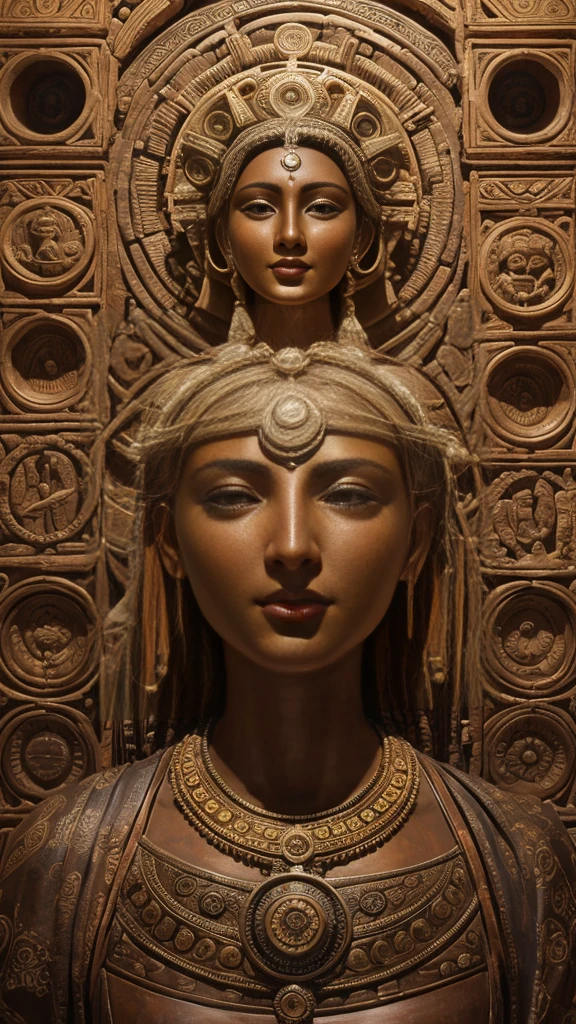 Art that represents the fusion of ancient and modern cultures