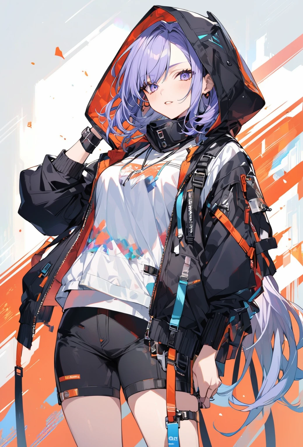 A woman in cool clothes