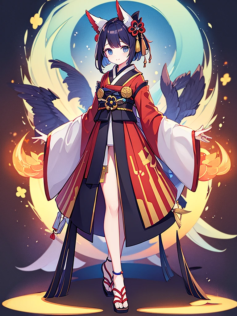 Full-body portrait、Are standing、woman、Onmyoji、Holding a bill