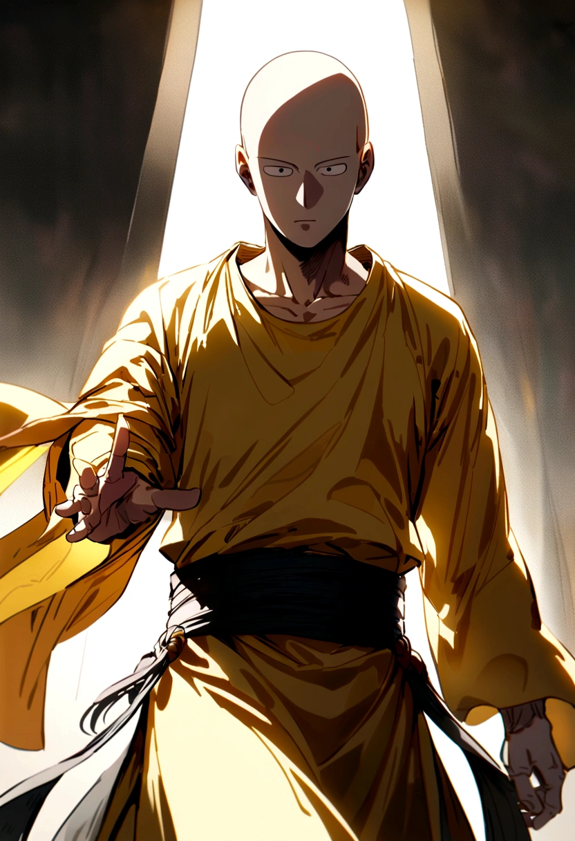 Saitama becomes a monk