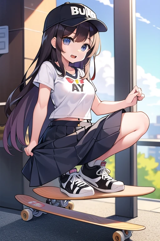 girl, skateboard, by busty blanco rubio