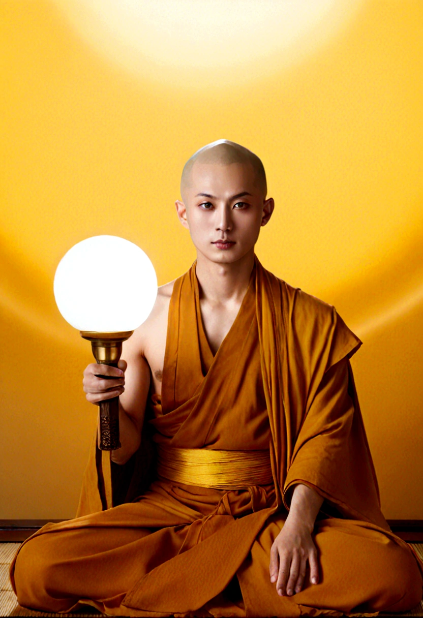 Saitama becomes a monk、Merging with Buddha、Golden Light