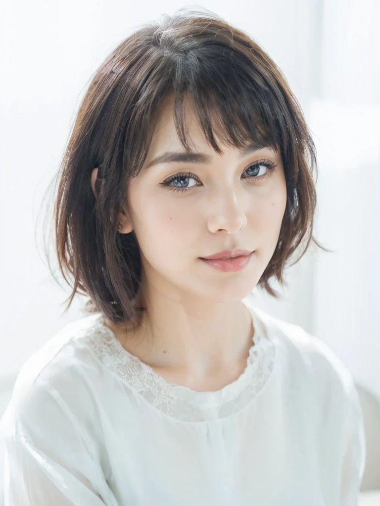 ((masterpiece, highest quality, Award-winning work、highest resolution, Photoreal, RAW photo, 8k wallpaper)), (romantic professional lighting:1.2), very detailed, Depth of written boundary、 (1 45 year old milf:1.1)、(accurate human body:1.1)、(Elegant berry long hair:1.1)、Plump and soft body、(Oversized navy black nightgown with translucent lace:1.2)、perfect makeup、Soft and plump cleavage、long eyelashes、lipstick、beautiful thick lips, (a sad smile looking at me:1.2)、(standing in the room with an elegant posture:1.2)、(Portrait photo of a standing woman above the knees:1.1)、(The background is an exact bedroom in a moody luxury love hotel.:1.2)、(One top-of-the-line giant bed with perfect and precise construction:1.1)、Perfect and precise navy black nightgown、(blurred background:1.1)、(Take the most beautiful and perfect photo of the woman looking at me:1.1)、(Strong, moody warm lighting that illuminates women:1.1)、(A beautiful woman full of sex appeal:1.1)、(Beautiful moist eyes staring at me:1.2)