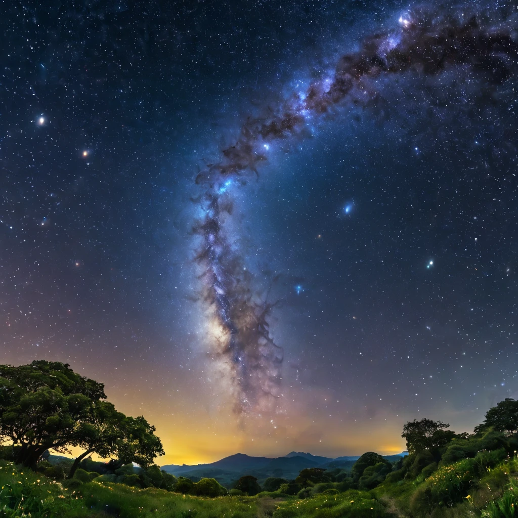 a galaxy, plien etoile, in sky