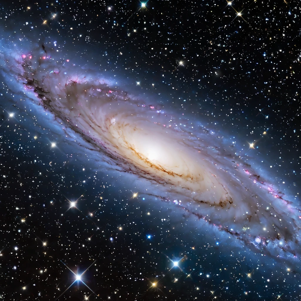 a galaxy, plien etoile, in sky