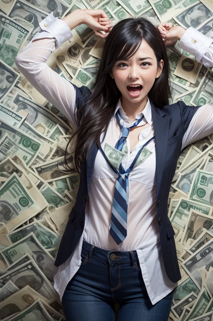 person crazy about money