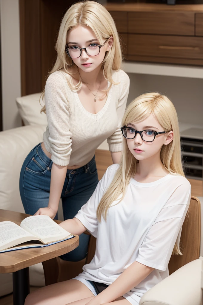 (masterpiece, best quality:1.4), (modern days), (cowboy shot), 1girl, solo, pov, sfw,wife,
China dress,white dress,long dress,Stockings,stunning wife, (standing:1.1), dynamic pose, (white oversized sweater, knit sweater),wear revealing, long blonde hair, swept bangs, heart shaped face, elegant face, beautiful face, highly detailed face, highly detailed skin, skin pores, subsurface scattering, (detailed blue eyes), realistic pupils, large breast1.3, loving smile, looking at viewer, full face blush, full lips, centered,
Holding the book, in the bedroom, sunny day, wind, detailed background, depth of field, atmospheric perspective, volumetric lighting, sharp focus, black hair
absurdres, realistic proportions, good anatomy, (realistic, hyperrealistic:1.4), 16k hdr,wear glasses, big pregnant , sexy