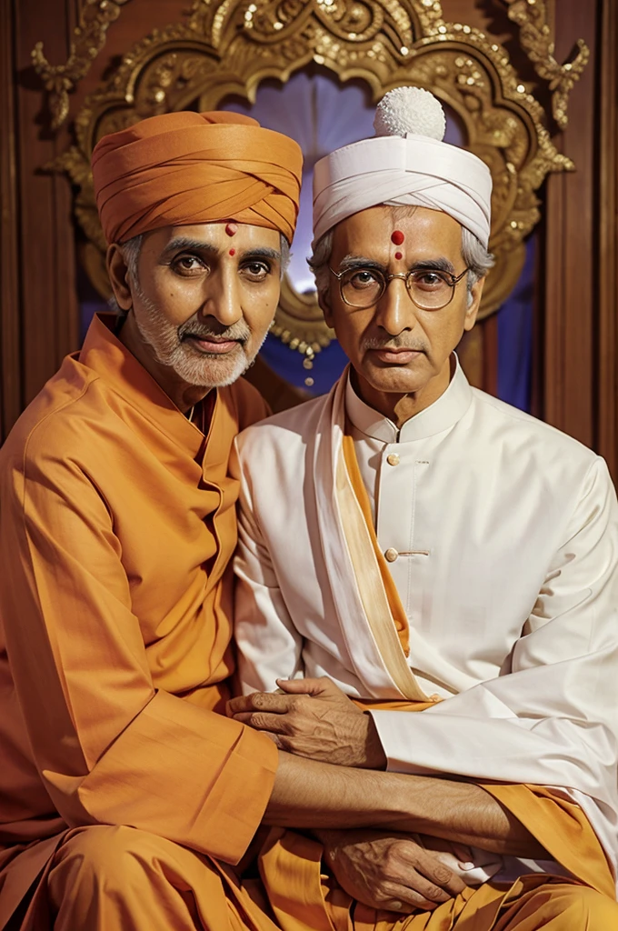 Mahantswami maharaj and Amitabh bacchan 