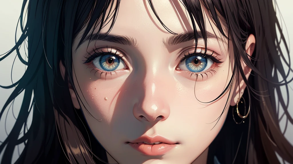 ((Highest quality)), ((masterpiece)), (Familiar), (High resolution), (Oneccurate), (Realistic), (Cinematic), (Best Shadow), (Low contrast), (8K), Perfect Face, ((SYd MEOned style)), manga、mangaデザイン、Storyboarding、Frame splitting、(Replicant'daughter), (Black Hair, Very short hair, blue eyes, Police black hooded raincoat), (He watches the police from the shadows..)、Escaping、(Two police officers from the Metropolitan Police department)、(sparkling neon sign)、congestion, congestion, decadent Future City, NEO TOKYO, One.d.2051, (vapor:1.2), It's raining white, evening,