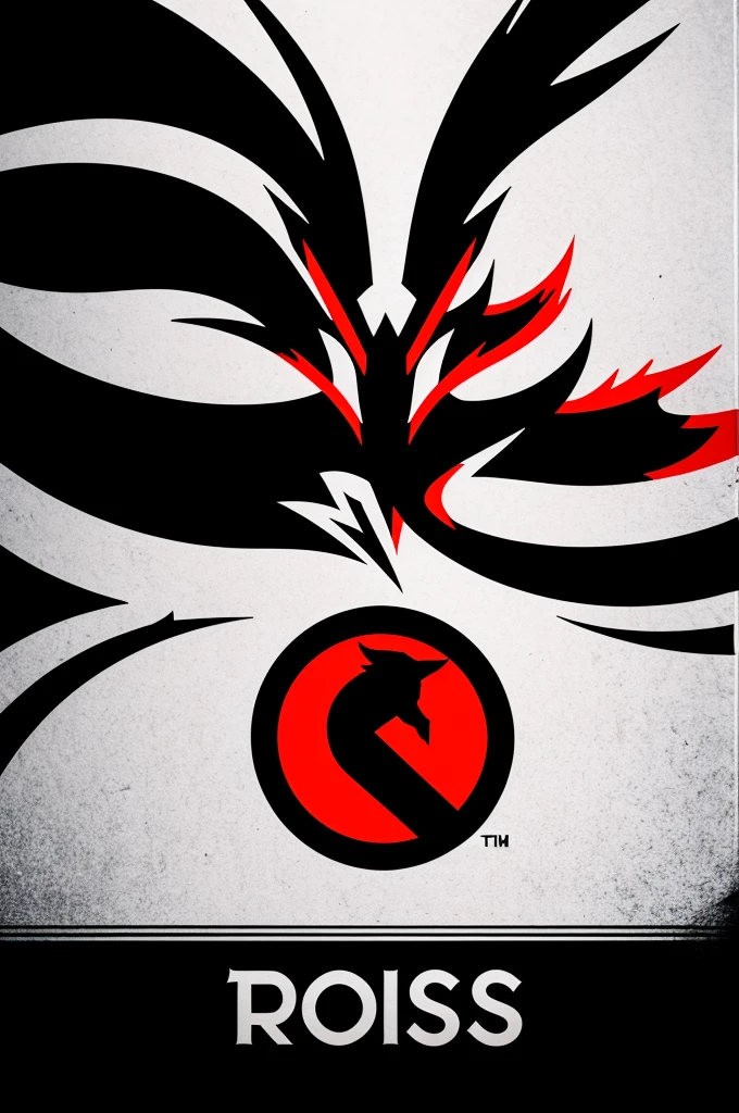 A discord logo saying Rosploits in black white and red 