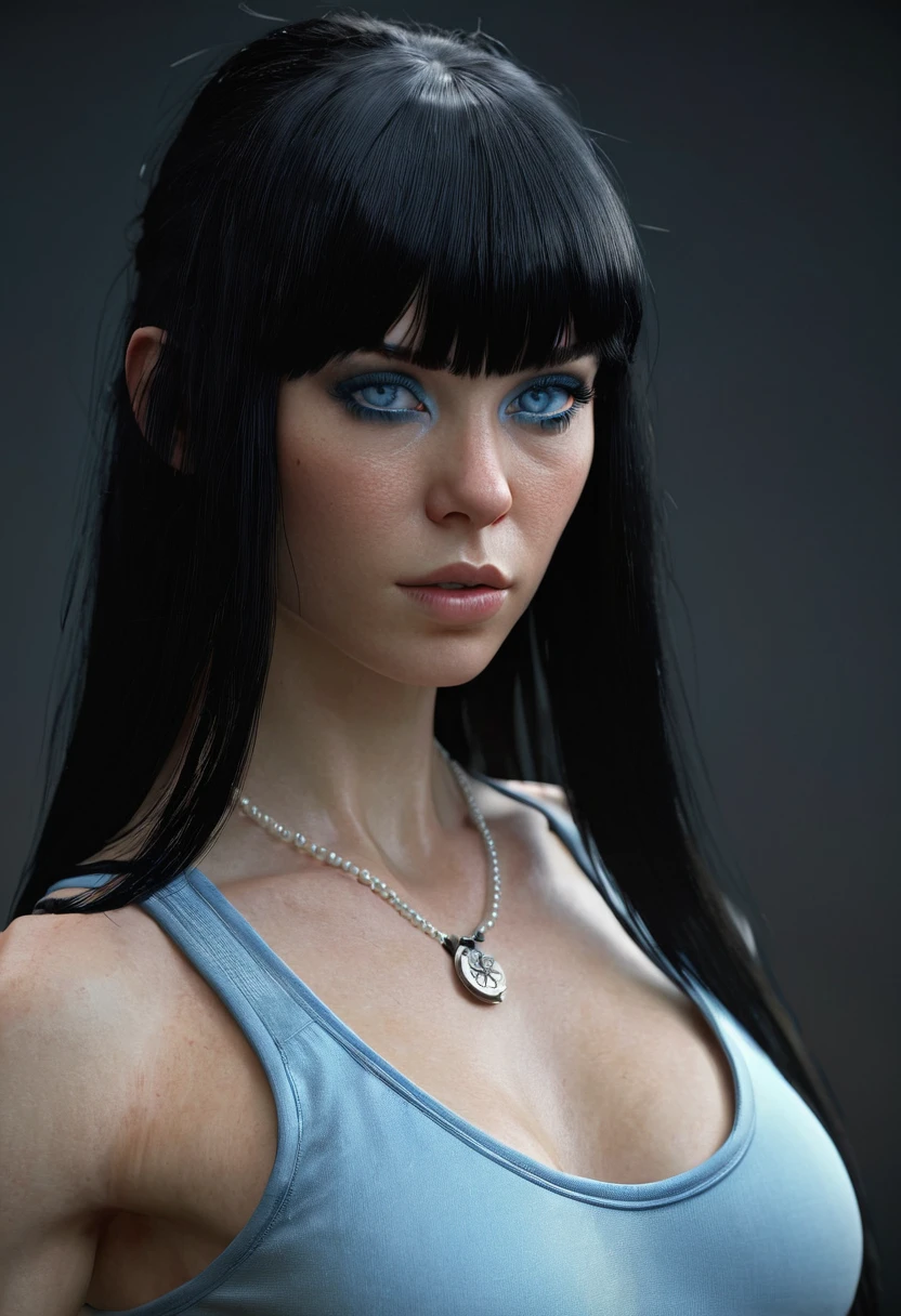 FROM ABOVE, JANE MARGOLIS ((Pale Skin)), ((Pearl Skin)), ((black hair with bangs)), Sexy Woman ((She has long straight black hair with straight bangs above her eyebrows and icy light blue eyes, pale skin, a atletic defined toned body, a thin waist, wide hips and. She really likes heavy metal and post punk, she knows how to fight karate, capoeira and Brazilian jiu-jitsu. she always wears black clothes or band shirts along with gothic or metal accessories.)) Portrait ((Perfect Feminine Face)), Precision, 8K, High Detail, (Highly Detailed CG Unity 8K Wallpaper), Ultra-realistic Full Shot Body Image, Beautiful (Skinny) Sexy, Trending in CGSociety, Complex, High Definition, Sharp Focus, Dramatic, Volume Lighting, Digital painting, intense model shooting style, (highly detailed CG Unity 8K wallpaper), full-shot body photos of the most beautiful works in the world, pearl skin, professional majestic oil paintings by Ed Blinkey, Atey, Studio Ghibli, Jeremy Mann, Greg Manchez, Antonio Moro, trending on ArtStation, Trending, Incremental, High Detail, Sharp Focus, Mid Journey and dramatic and photorealistic painting art by Greg Rutkowski at CGSociety