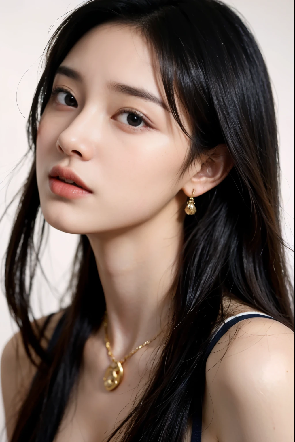 (masterpiece:1.3), (8 thousand, realistic, RAW photos, best quality: 1.4), (1 woman),(very sexy), (Beautiful makeover), (유난히 아름다운 realistic 얼굴), (Build a Beautiful Body) , (beautiful face), (beautiful face), (long eyelashes), (double eyelid), (realistic face), (black hair. parted, long hair:1.3), (아름다운 parted스타일), (realistic eyes), (really beautiful and delicate eyes), (realistic skin), (beautiful skin), (absurd), (attractive), (ultra high resolution), (extremely realistic), (very detailed), (golden ratio), (necklace), (earring), (So beautiful and sexy)