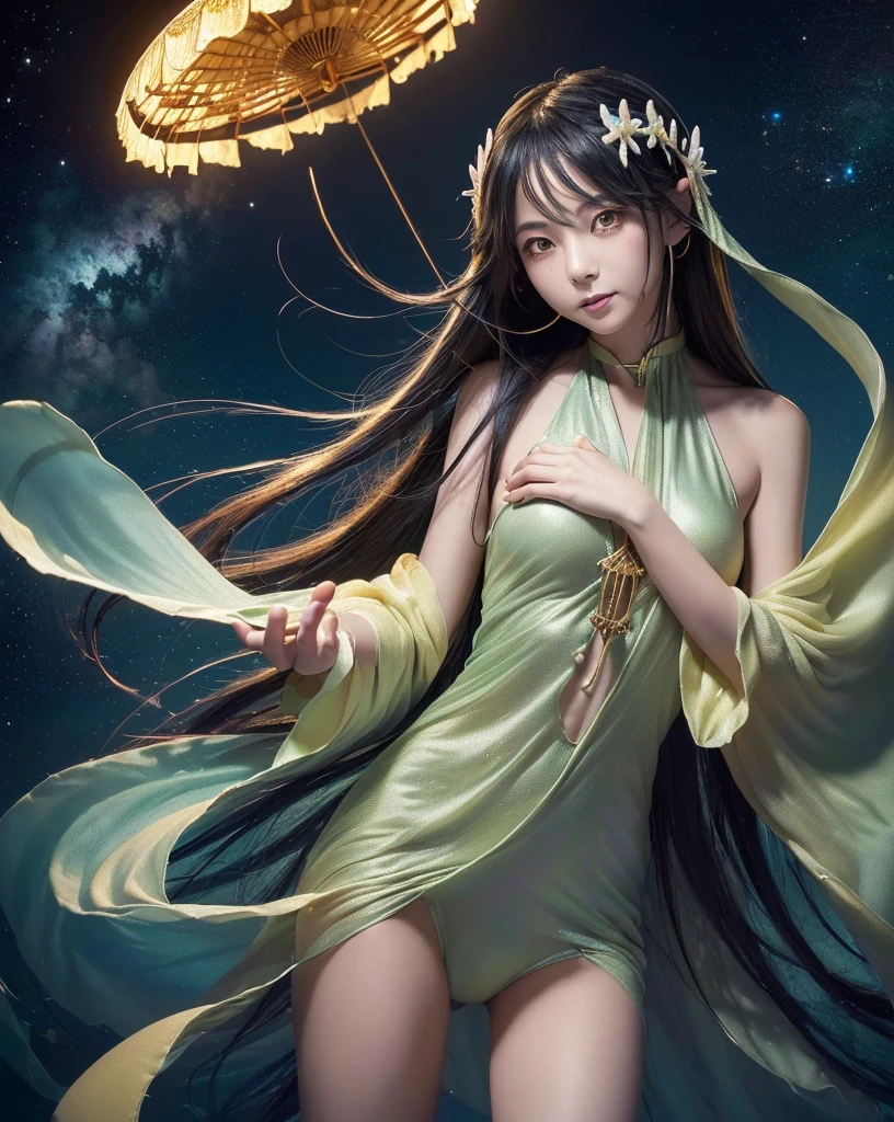 (Highest quality, 32k, High resolution, Masterpiece:1.5, ), marimo_jet, god々A photograph with brilliant dazzling and healing power., Representing the end of despair and the beginning of hope, Expressing emotions, Have a rich imagination, ((夜の嵐で荒れる海原に立つgod々Shii Girl:1.4)), In the darkness, the girl's inner kindness begins to shine., Beautiful Japanese Girls, ((Full body shot from the front:1.6)), An exceptionally beautiful face, Small Face Beauty, Perfect Human Anatomy, Close your eyes as if praying, Motherhood and generosity, Deep Love, fleeting smile, Shiny black hair, ((Beautiful, wind-blown, super long, straight silk hair:1.3)), Asymmetrical bangs, Hair between the eyes, Transparent, soft white skin, Sharp eyebrows, Thin lashes, Natural Makeup, Cheek highlighter, Pale pink detailed lips, ((White dress:1.3)), ((Holding a small lit candle carefully in both hands:1.3)), ((Rough sea at night:1.5)), ((Dark night background with black clouds and heavy rain:1.4)), Professional photographer, Professional Lighting, Professional models, god秘的