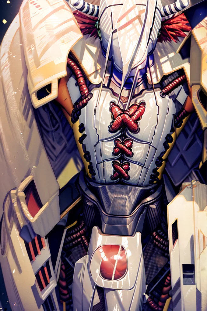 Masterpieces,official art,anthro,male,(wargreymon:1.2),Delicate face,Delicate eyes,helmet, armor, horn, digimon, upper body, depth of field, perfect lighting, light particles,(best quality),(masterpiece),(ultra detailed),sharp focus,light particles 