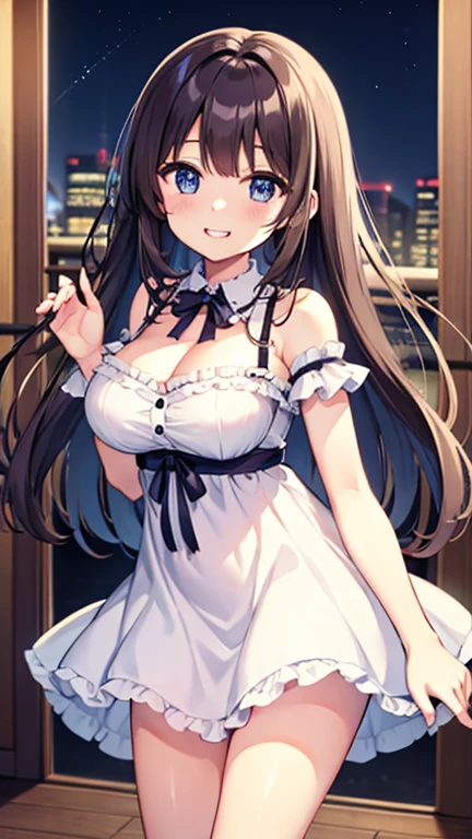 Hostess、tits、Night Dress、Grin