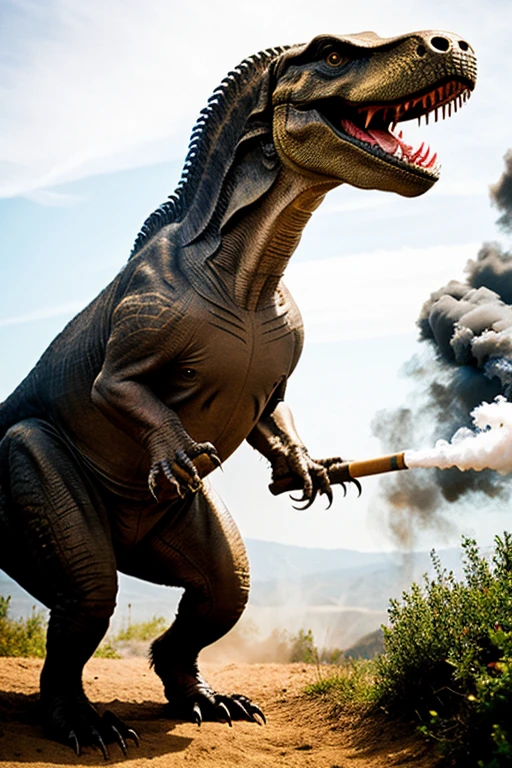 Smoking t-rex