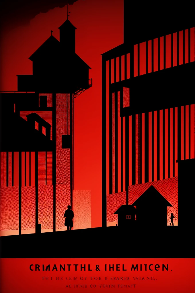 A book cover with a red and black background, a silhouette of a small town is visible, It's raining and extremely cloudy weather, the le of the book is seen in white letters, The name is "Diary of a Serial Killer"