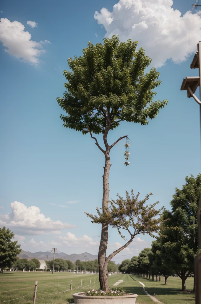 A tree growing from a small seedling to a strong, blooming tree (representing personal brand growth)