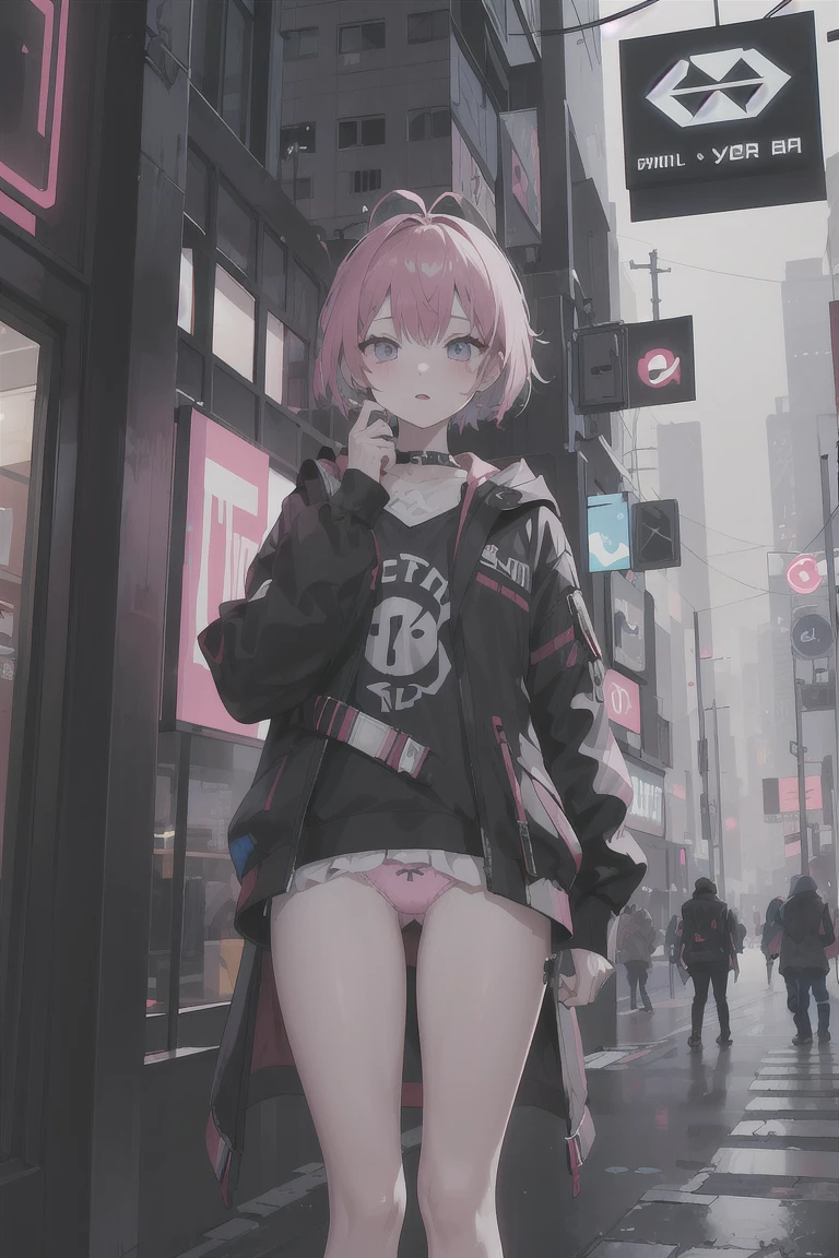 girl, panties, cyberpunk, best quality, masterpiece