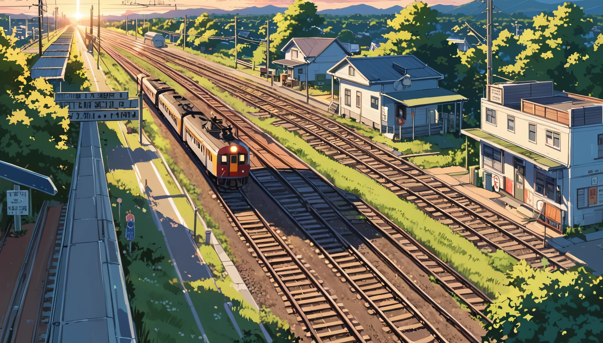 ((Anime: 1.4, Illustration)), (Masterpiece, Top Quality, Best Quality), (Ultra-Detailed, Absolutely Resolution), ((16k, HIGH RES)) (Train, evening, railroad crossing, guitar) ), (Anime: 1.4, Illustration)), (Masterpiece, Top Quality, Best Quality), (Ultra-Detailed, Absolutely Resolution). Ak {Lofi Art, Style of Laurie Greasley , Style of Makoto Shinkai, Anime Aesthetic}, BREAK {(Produces IMAGES WITH ITH INFORMATION THAN 40 Million Pixels with Cinematic-Like Detailed Textures S Hot on a Sony slur).}