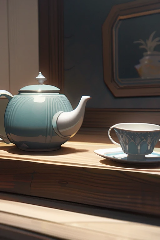 ((Best quality)), ((masterpiece)), (detailed), teapot