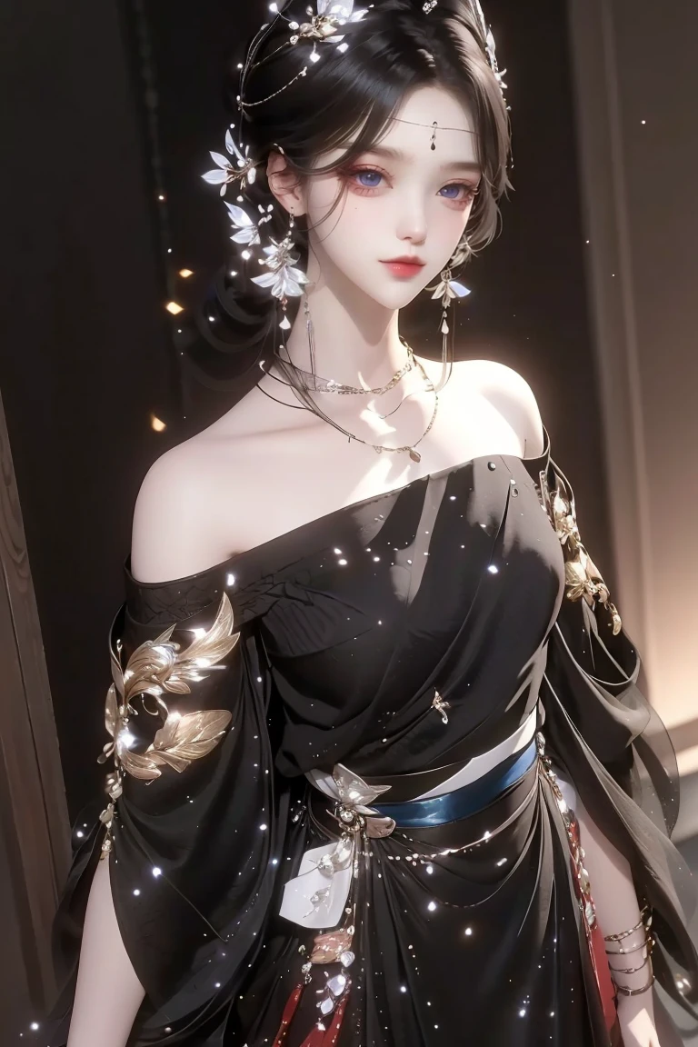 (best quality),((masterpiece)),(highres),illustration,original,extremely detailed,1girl,solo,brown hair,bag,jewelry,shorts,white background,blue eyes,looking at viewer,earrings,bare shoulders,simple background,shirt,collarbone,long hair,off shoulder,off-shoulder,bracelet,bell and handbag,red shirt,cowboy shot,signature,blush,brown shorts,open mouth,shoulder bag, username,necklace,Full Body