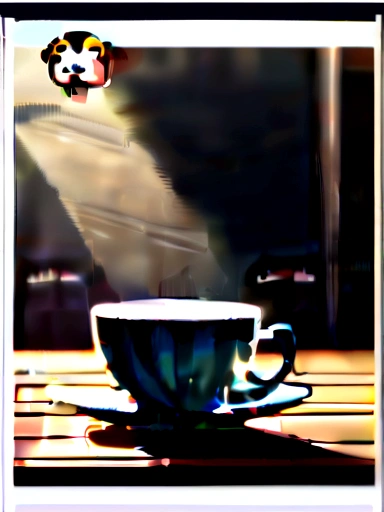 doggystile, (Beagle), in a cup of tea, dude, Front legs out, 8K, professional foto, dainty, clearing, on desk, Inside the house, floor, light leakage, Masterpiece artwork, ((bonitas))), Fashionable cup of tea, (Reality), plush toy, Round Pupils