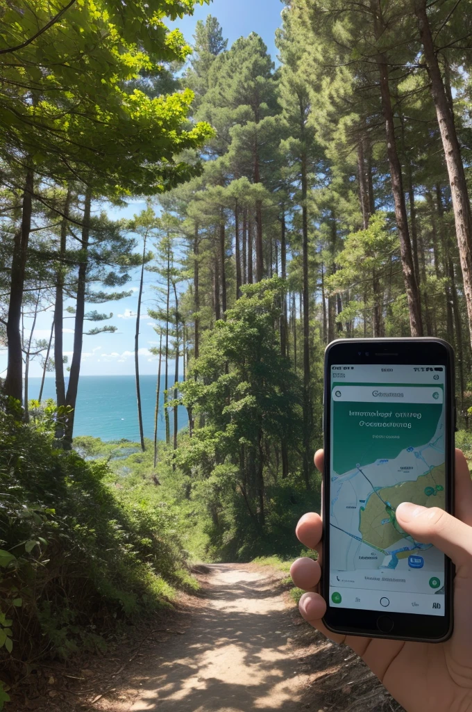 make a cell phone with a forest and ocean monitoring system