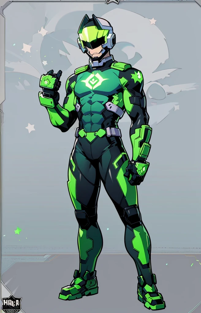 (((My Hero Academia Style))), (((Izuku Midoriya))), (((dark green tight-fitting hero suit))), (((full body suit))), (((skin-tight hero suit))), (((Tight Hero Costume))), (((dark green hero suit))), (((white metal gauntlets))), (((metal gauntlets))), (((white gauntlets))), (((calf-high white metal boots))), (((metal boots) white))), (((calf-high boots))), (((metal calf-high boots))), (((white boots))), (((metal boots))), (((perfect hands))), (((Perfect anatomy ))), ((((face covered)))), ((((dark green metallic helmet)))), ((((metallic helmet with neon green visor)))), ((((metallic helmet)))), ((((dark green helmet)))), ((((helmet with neon visor)))), ((((metal helmet)))), ((((Perfect head)))), ((((face covered)))), ((((faceless)))), ((((white star logo on chest)))), ((((logo star on the chest)))), ((((white logo on the chest)))), ((((logo on the chest)))), ((((star logo)))), ((((white star logo)))), ((((white logo)))), ((((neon green aura around)))), ( ((neon green aura))), (((aura in the background))), (((neon green aura in the background))), (((Neon green aura in the background))), (((aura))), ((((full body photo:1.5)))), ((((super detailed))))