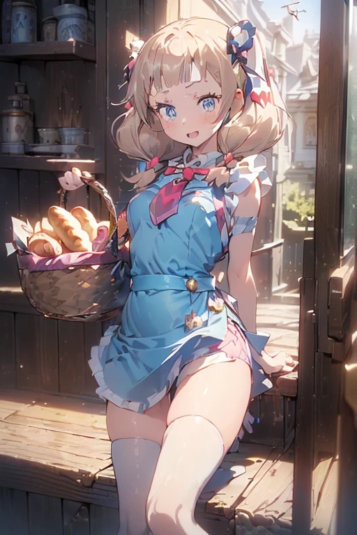 (perky chest:1.2), (pointed chest:1.2),(((Black Tunic:1.3))),(((cakes and bread in the basket),Cute and beautiful girl,Cute round face,Cute smile,with blush cheeks,Red Lip,a girl , nsfw:1.2, beautiful body:1.3), shinny skin, BREAK, ((alice in the wonderland:1.3, cute, kawaii, lovely, funny, a girl falling down from sky:1.3, girl flying in sky:1.4, girl floating in air:1.5, rolling upskirt by wind:1.6, (with sparkling eyes and a contagious smile),open mouth, Looking at Viewer, surprised, putting hands on crotch over the skirts:1.5)), BREAK, ((floating things as follows:1.3, PlayingCards, Trump, tea cup, tea pot, tea spoons, pocket watch:1.3, lip sticks, candies:1.2, cookies, jam bottles, classical door_keys)), ((long purply_Blue dress :1.5, wearing long flaired skirt:1.3, the skirt is blowing:1.3, cute pink Apron, black stockingedium long platinum-blonde hair:1.2, twin tail hair:1.6, tied hair with a large ribbon), (Blue eyes, bright pupils with highlights, detailed eyes), (lying down on your back:0.7, spreading legs with rising up straight:0.7), sexy posture, fantastic colorful art, (fantasy art:1.2, wondered images), ((correct anatomy:1.5, perfect anatomy:1.3, correct hand, small foot:1.2)),
