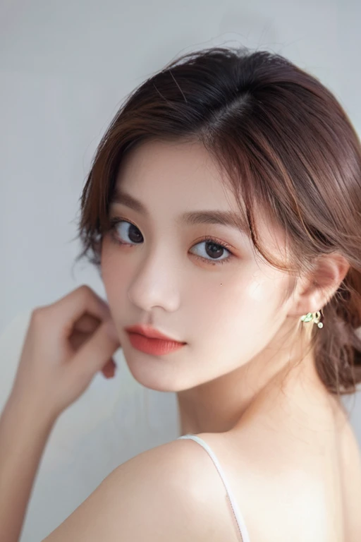 xxmixgirl, Analog Style, Eye focus, Highest quality, (Very detailed skin), Exquisitely beautiful white skin photos, 21 years old, Perfect Face, Captivating eyes, (Seductive makeup: 1.3), 皮膚のpores, (Bokeh:1.5), Sharp focus, Dappled Lighting, (Backlight), Film Grain, (Very detailed, Exquisitely crafted), 8K, High resolution, Front view, Studio Light, Very detailed顔, Fine grain, (double eyelid: 1.4), Aristogle, Brown eyes, (commercial: 1.6), (Seductive makeup), ((White studio background))
pores、Patchy skin redness and clarity