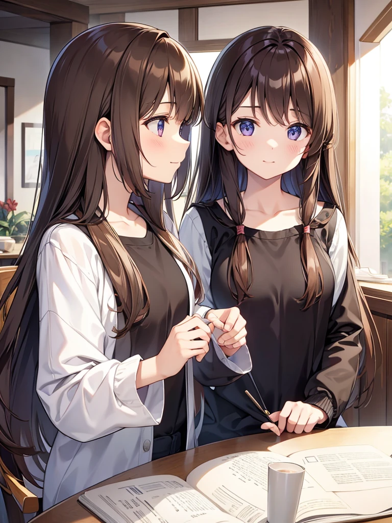 Brown Hair、Long Hair