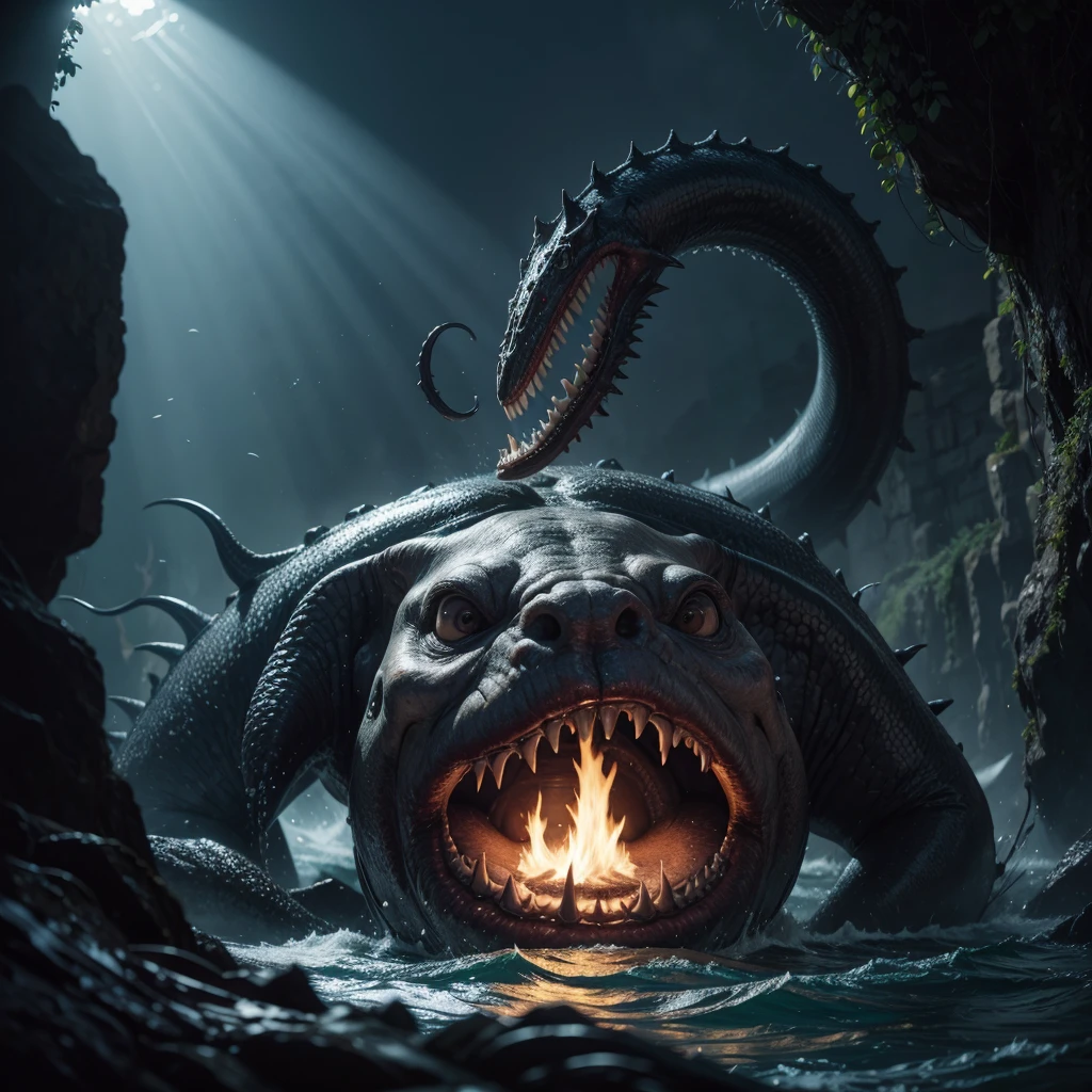 Kraken-like sea monster