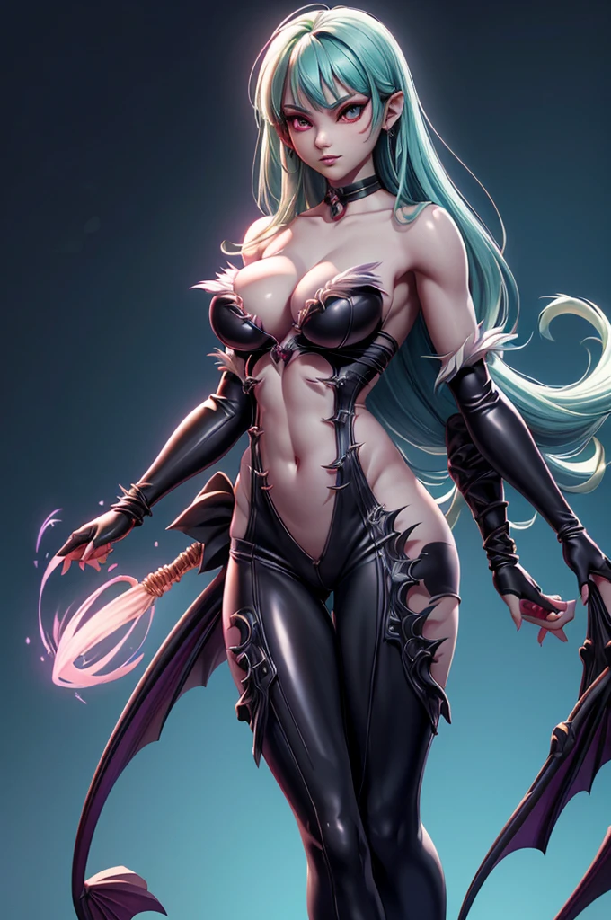 Mini morrigan aensland, (morrigan aensland), 独奏, ray tracing, 3D style, 3DMM, with only smooth fabric covering the body, red fabric covering the body, ((hottie)),(pubis with a lot of volume),(extremely sensual),(very sensual),ultra realistic skin, realistic human eyes,ultra realistic skin